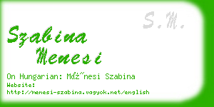 szabina menesi business card